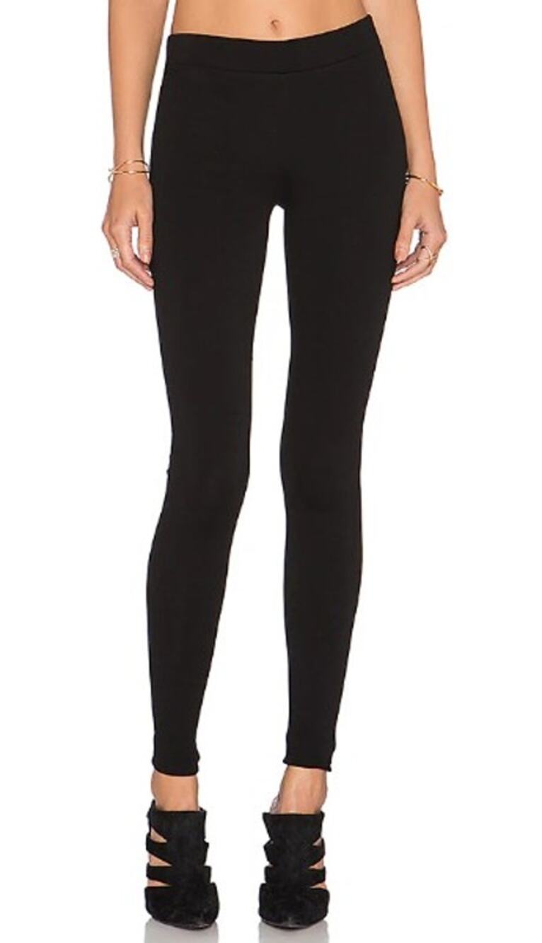 Vince Scrunch Ankle Leggings High Waist Stretch Italian Knit Black Medium